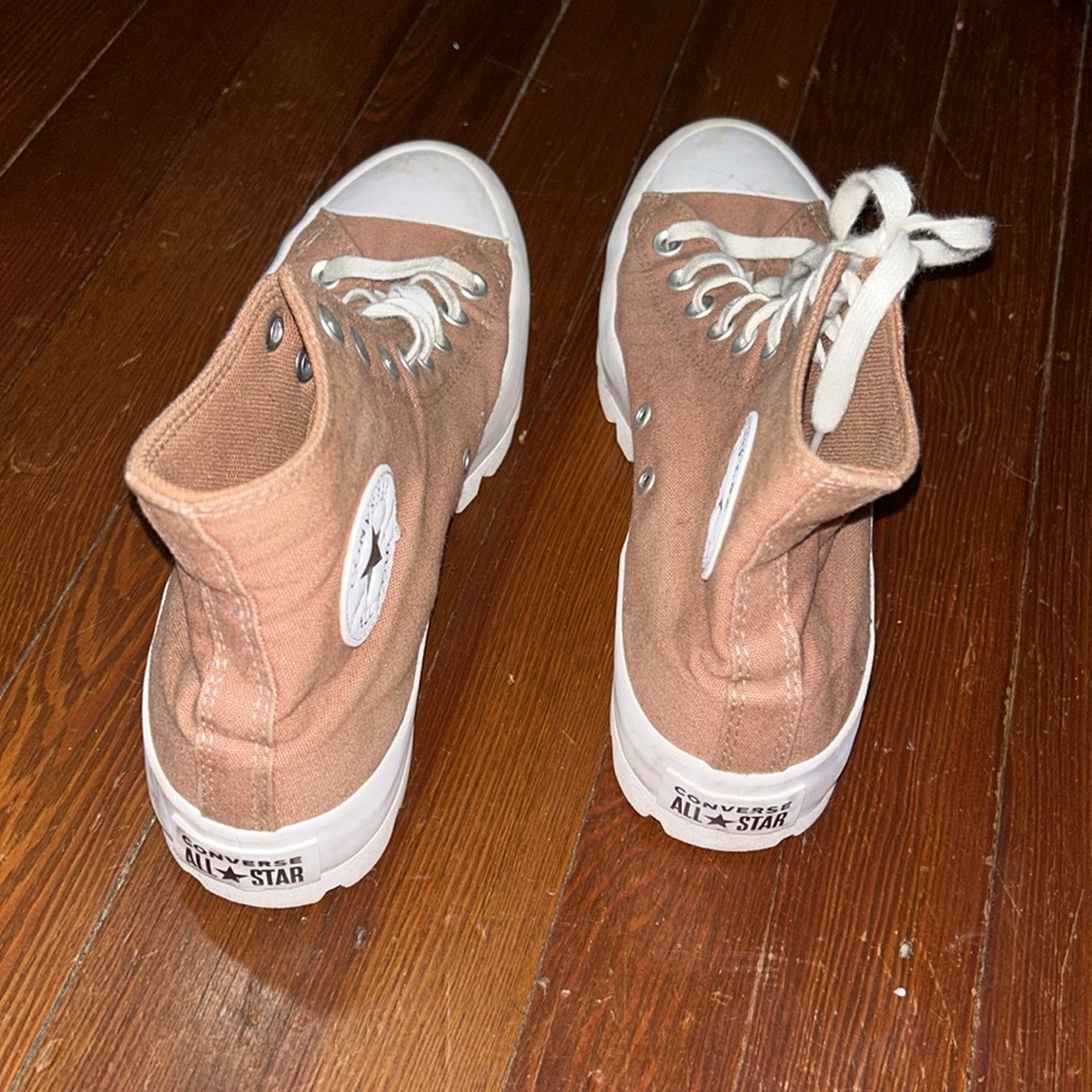 Tan Platform Converse - image 3